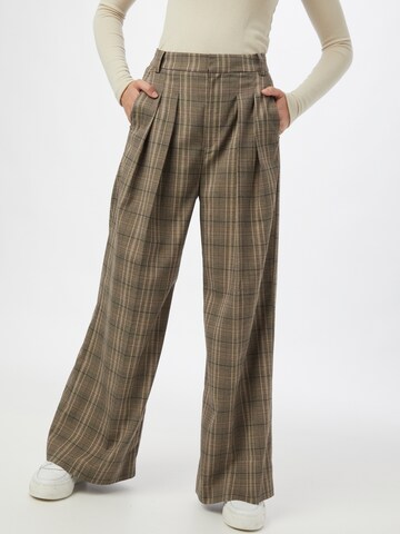 InWear Pleat-Front Pants in Brown: front