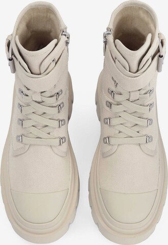 Kazar Lace-Up Ankle Boots in Beige