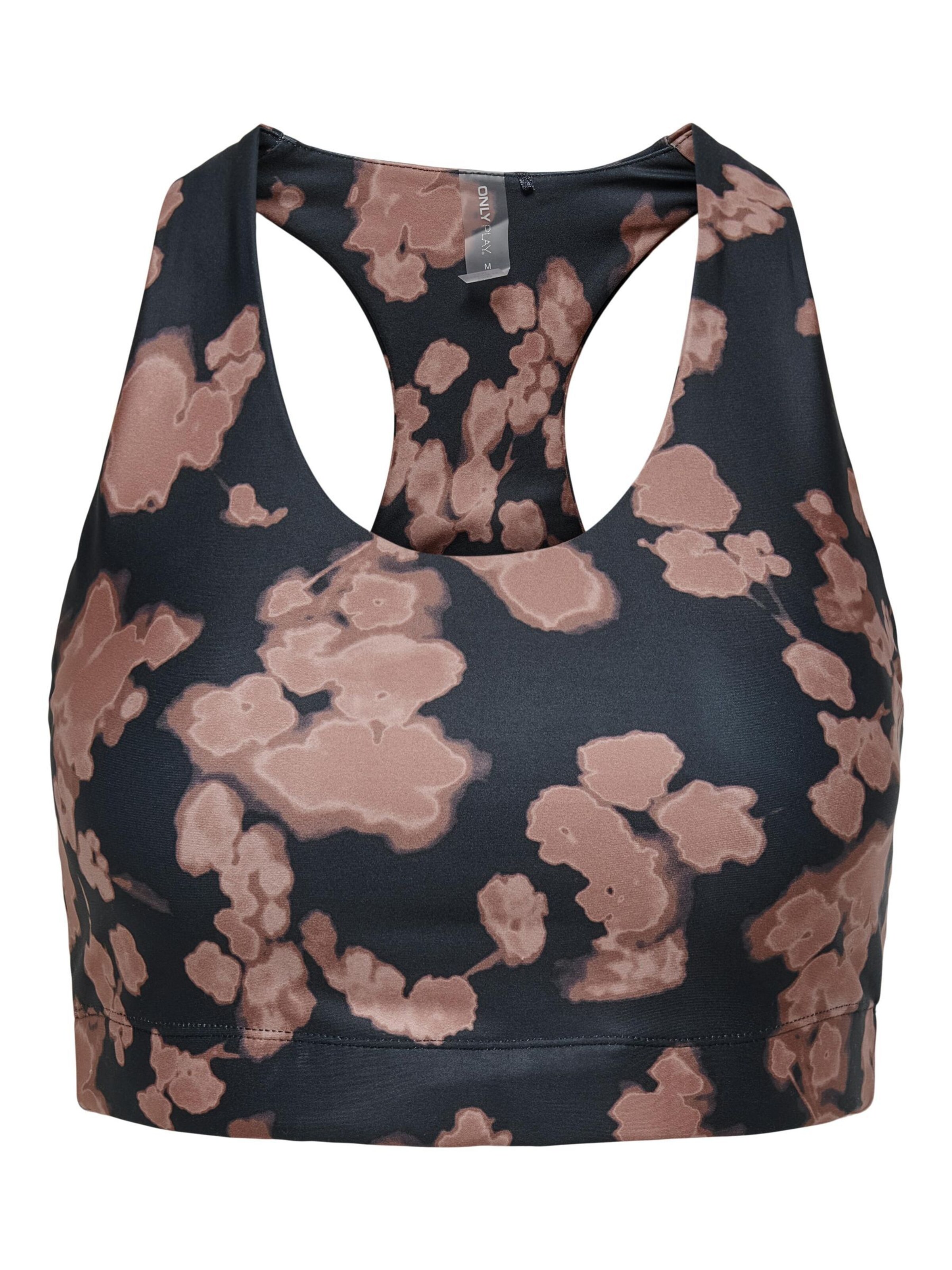 ONLY PLAY Sujetador deportivo en marrón / negro, Vista del producto