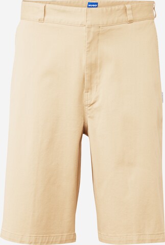 Loosefit Pantalon chino 'Damo242' HUGO en beige : devant