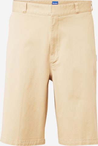 Loosefit Pantaloni chino 'Damo242' di HUGO Blue in beige: frontale