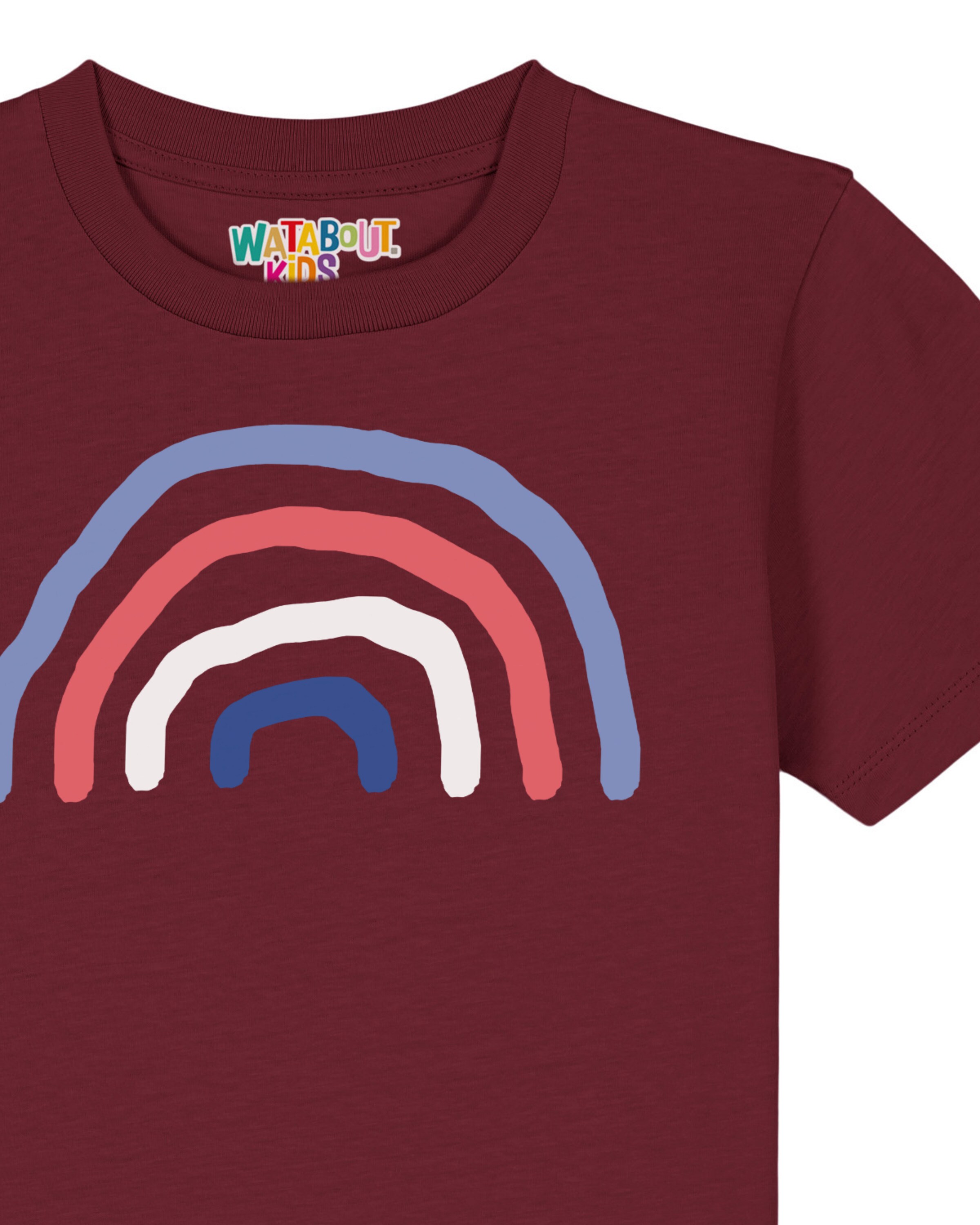 watabout.kids Shirt 'Regenbogen' in Red