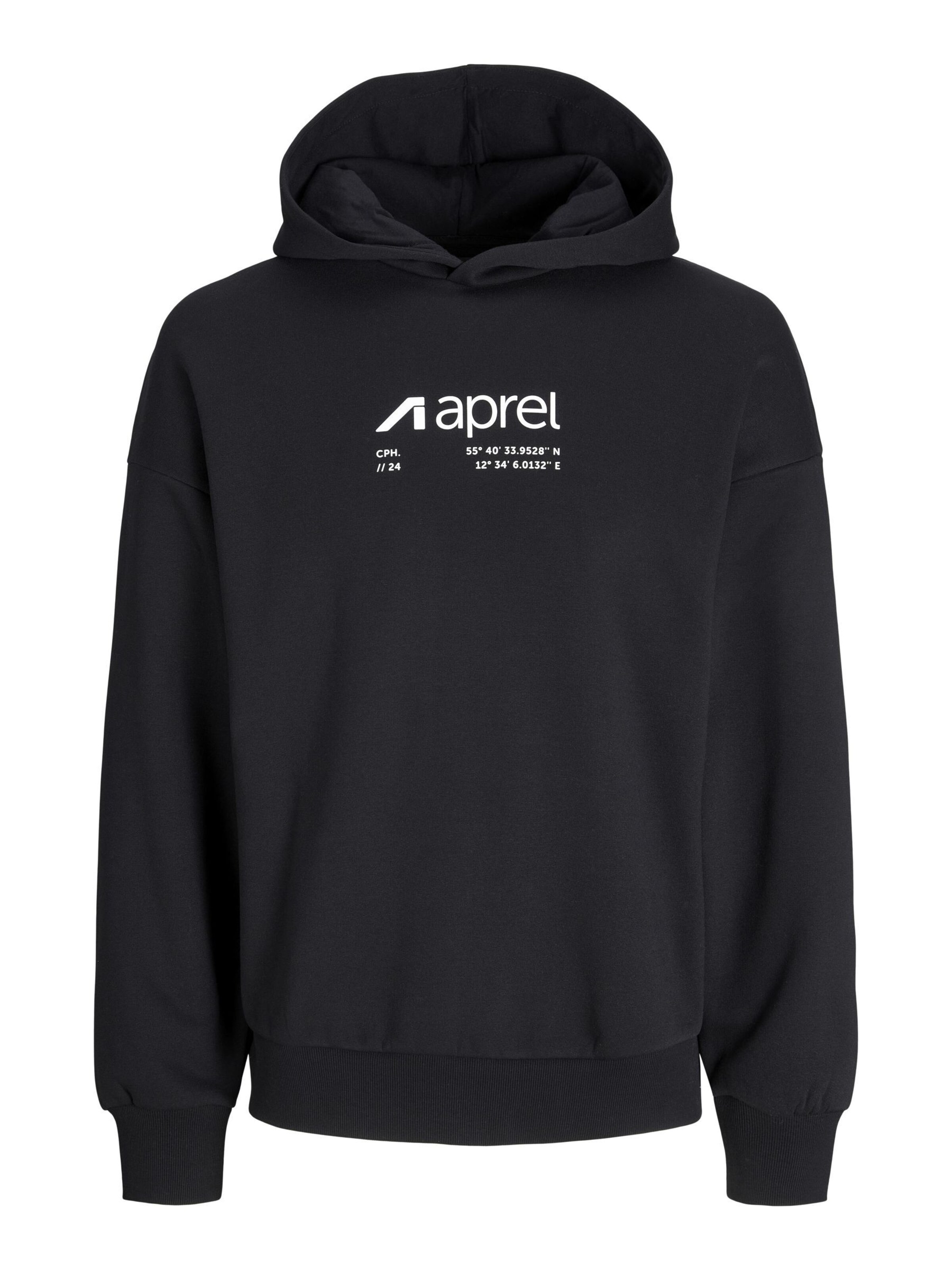 aprel Sweatshirt in Black: front
