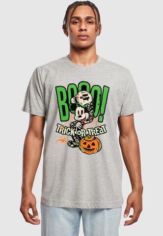 Maglietta 'Mickey Mouse - Halloween Booo Trick Or Treat' di ABSOLUTE CULT in grigio: frontale
