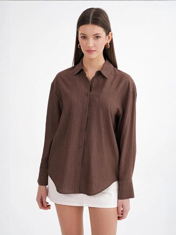 Chemisier MixRay en marron : devant