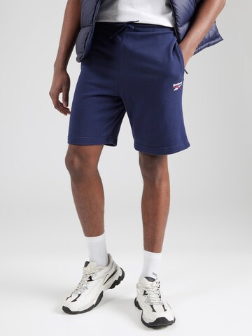 Reebok Normalny krój Spodnie sportowe 'IDENTITY' w kolorze niebieski: przód