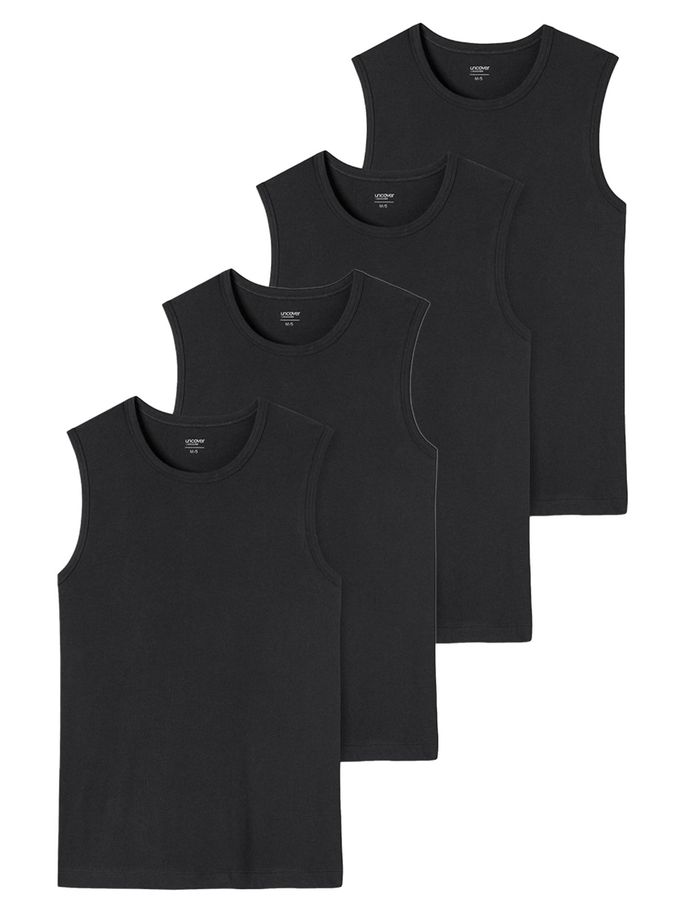 uncover by SCHIESSER Undershirt 'Basic' in Black: front