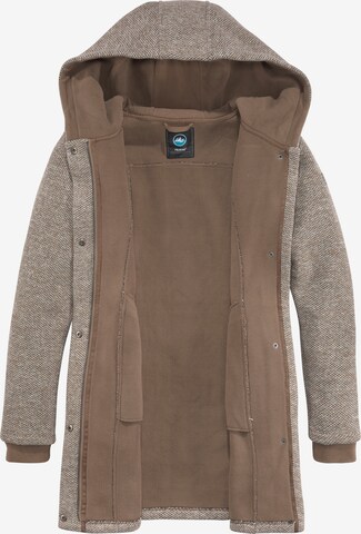 POLARINO Between-Seasons Coat in Brown