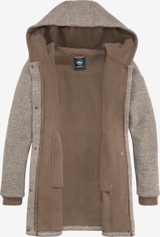 POLARINO Between-Seasons Coat in Brown