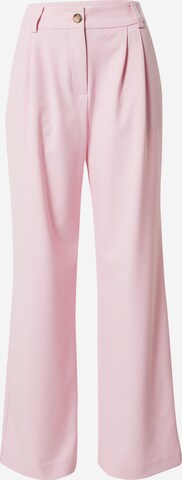 modström Wide leg Pleat-Front Pants 'Anker' in Pink: front