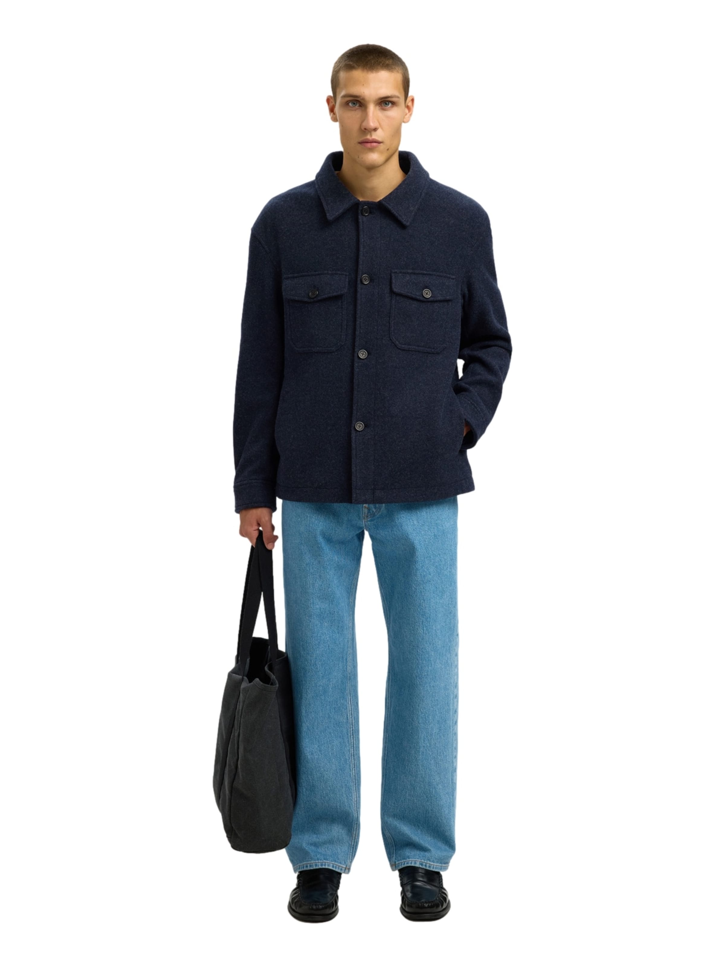 SELECTED Демисезонная куртка 'SLHMitch' в Синий