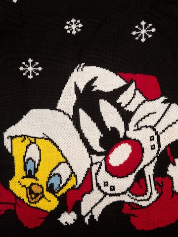 Looney Tunes Knit dress 'Sylvester und Tweety' in Black