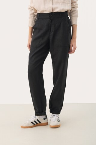 Effilé Pantalon 'Shena' Part Two en noir : devant