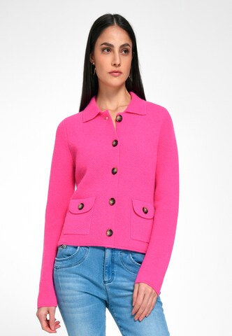 include Knit Cardigan in Pink: front