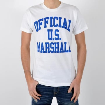 T-Shirt U.S Marshall en blanc : devant