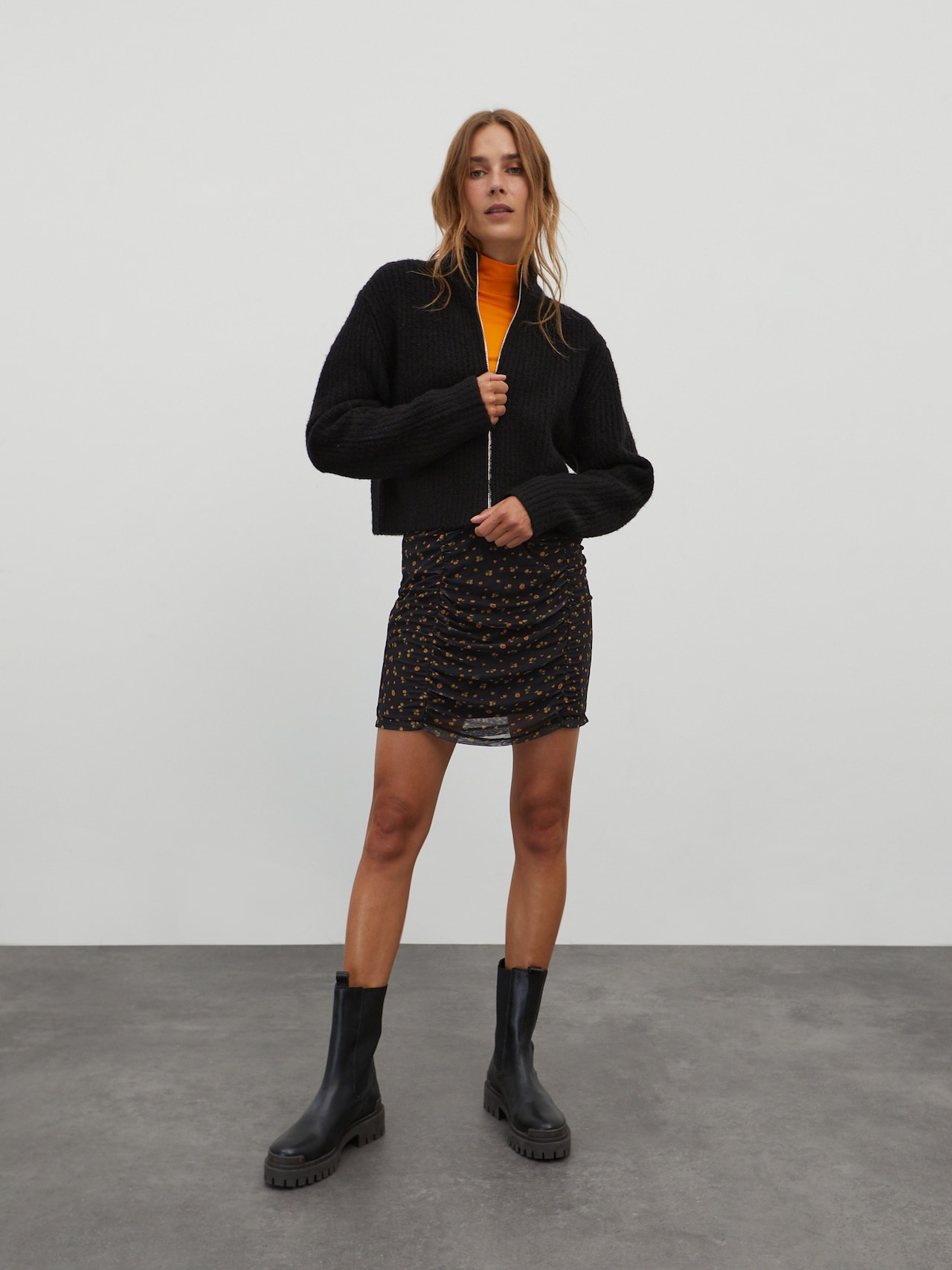 EDITED Producten Gebreid vest 'Katharina' Zwart