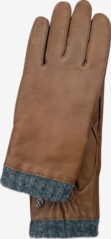 KESSLER Fingerhandschuhe 'RASMUS' in Braun: Vorderseite