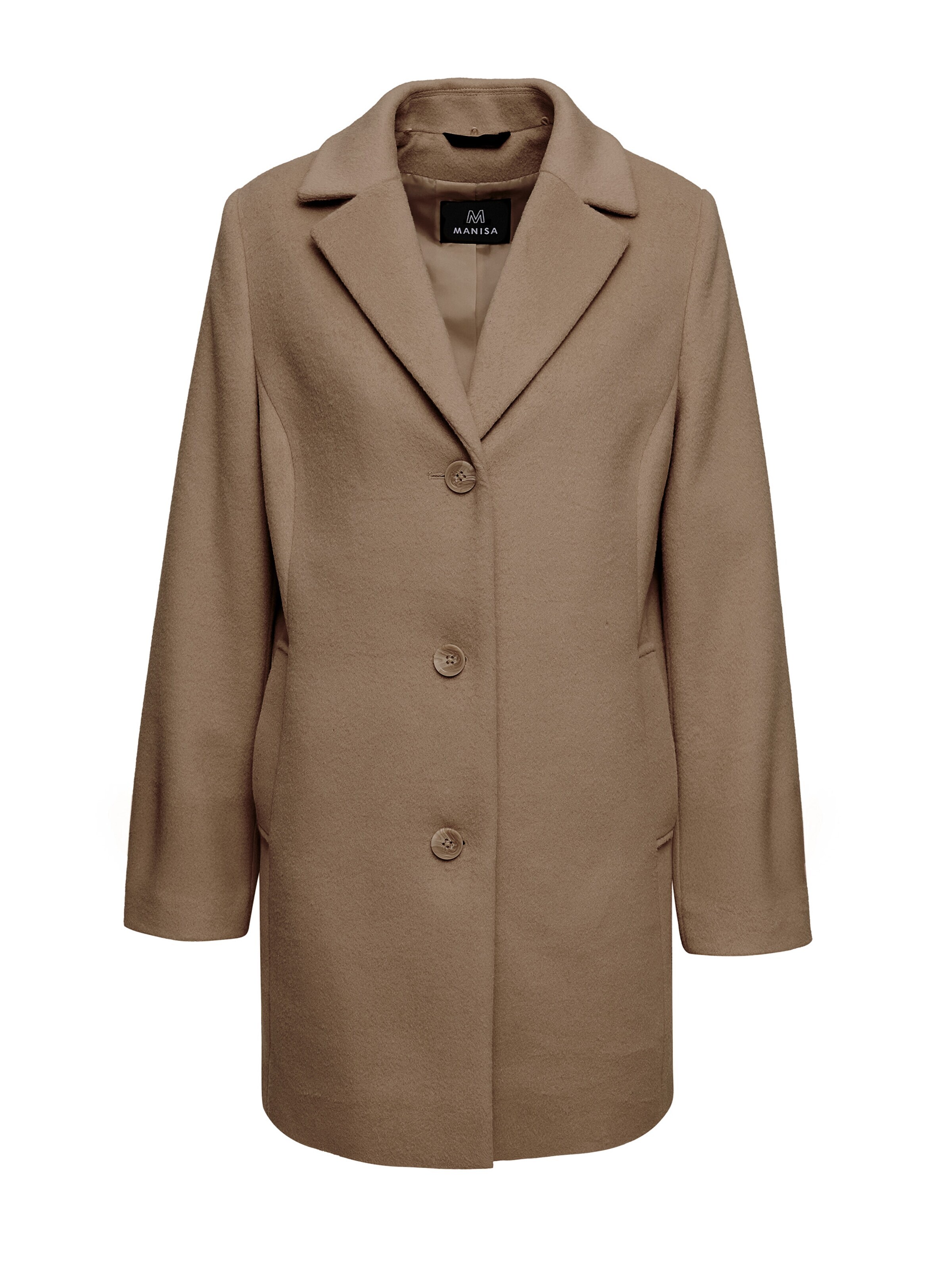 MANISA Between-Season Jacket 'Wolljacke' in Brown
