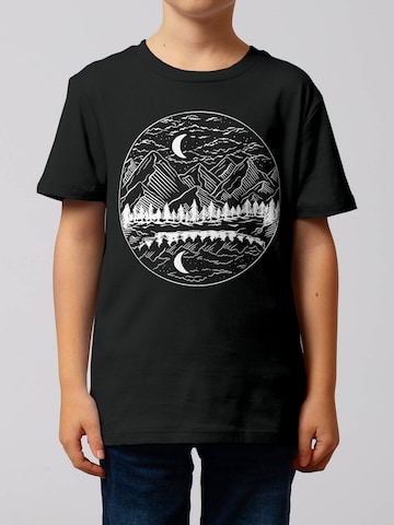 watabout.kids Shirt 'Mountains by Night' in Black