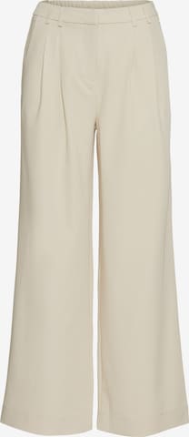 LAURA SCOTT Wide Leg Bundfaltenhose in Beige: Vorderseite