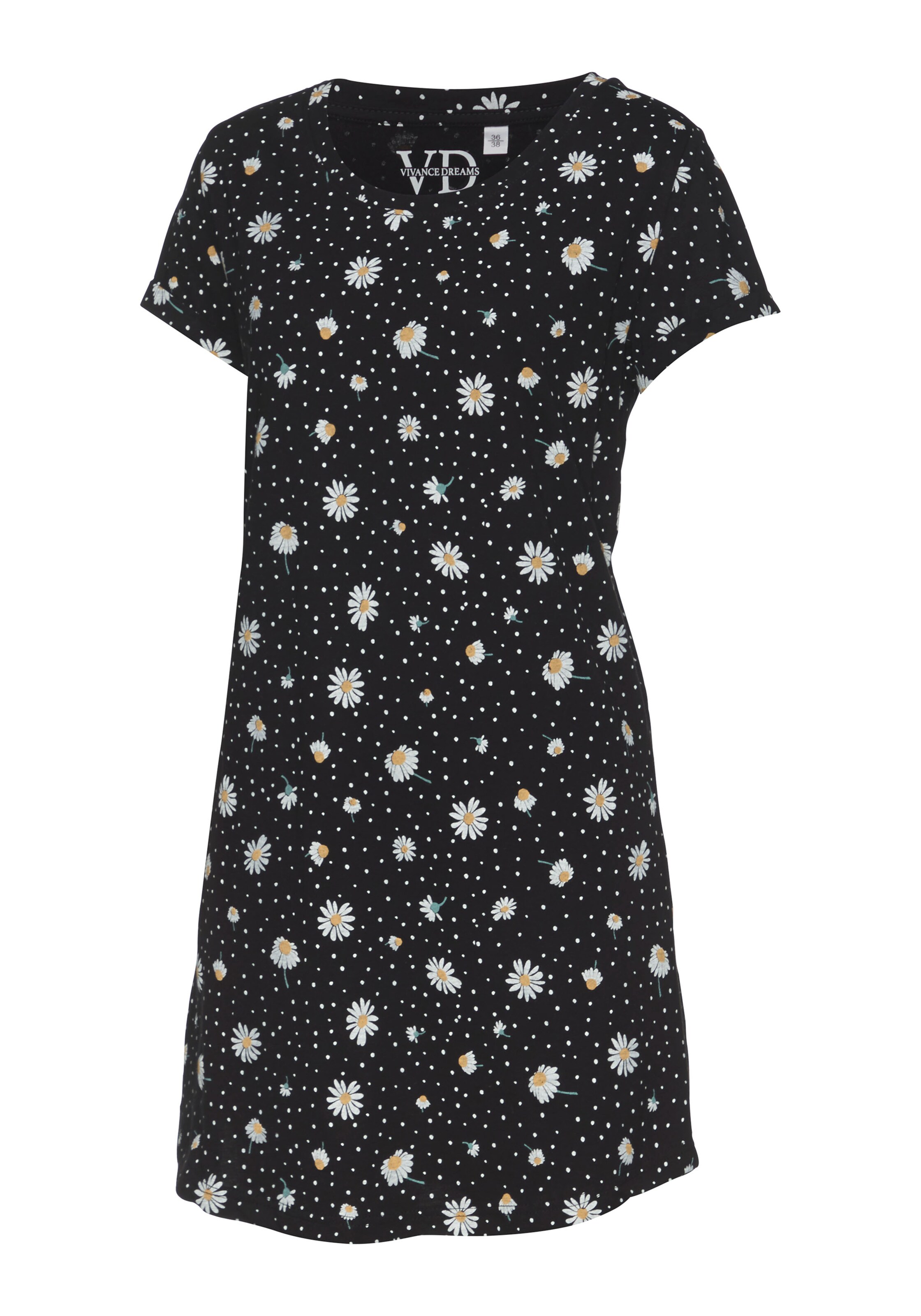 VIVANCE Nočná košieľka 'Dreams' - Čierna