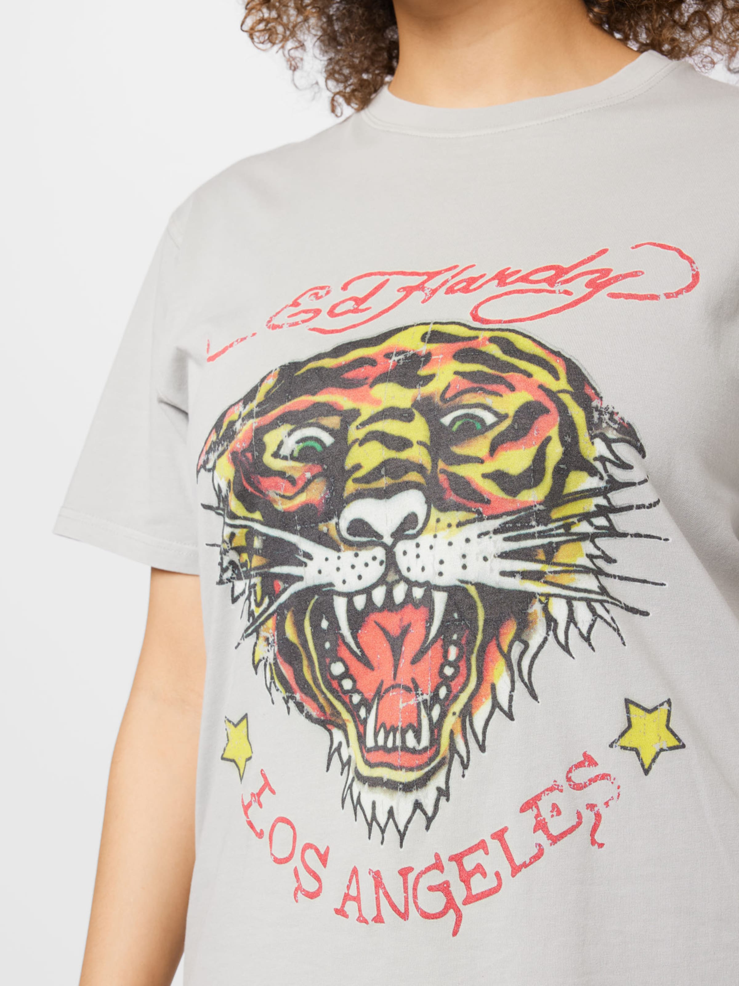 Ed Hardy Shirt TIGER in Lichtgrijs ABOUT YOU