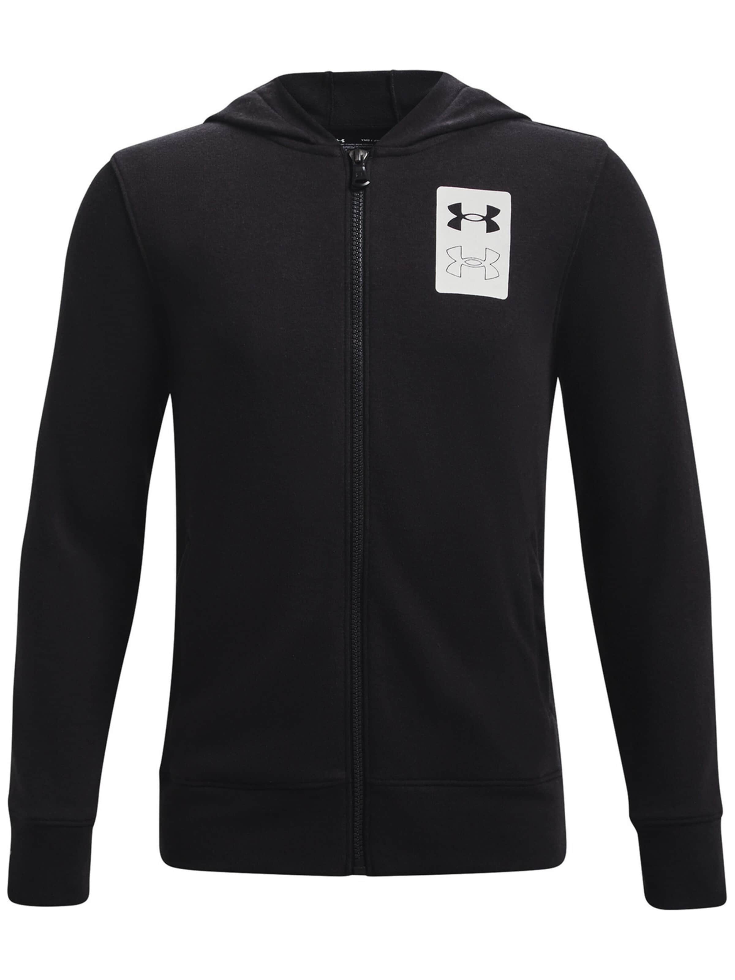 UNDER ARMOUR Sweatvest 'Under Armour Rival Terry' in Zwart: voorkant