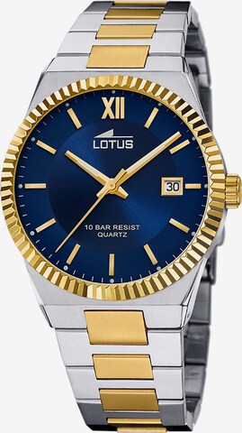 Lotus Analog Watch in Gold: front