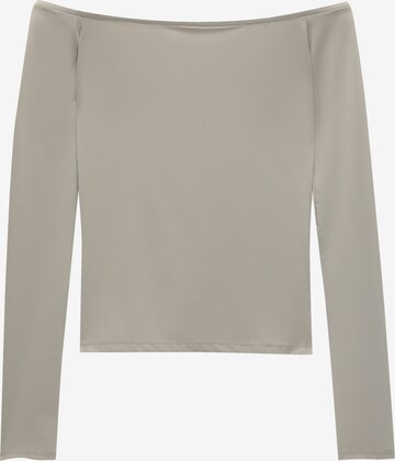 Pull&Bear Shirt in Beige: voorkant