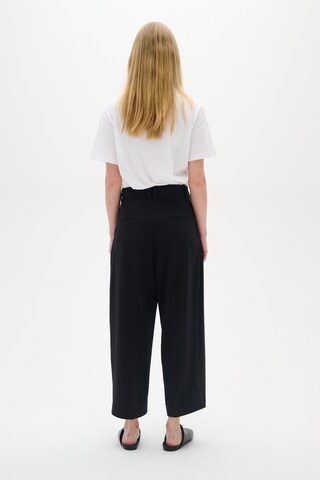 InWear Wide leg Pleat-front trousers 'Natalya' in Black