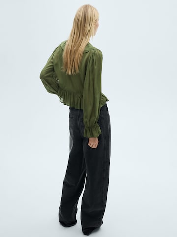 MANGO Blouse 'Feliz' in Groen