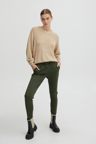 ICHI Tapered Pants 'Kate' in Green