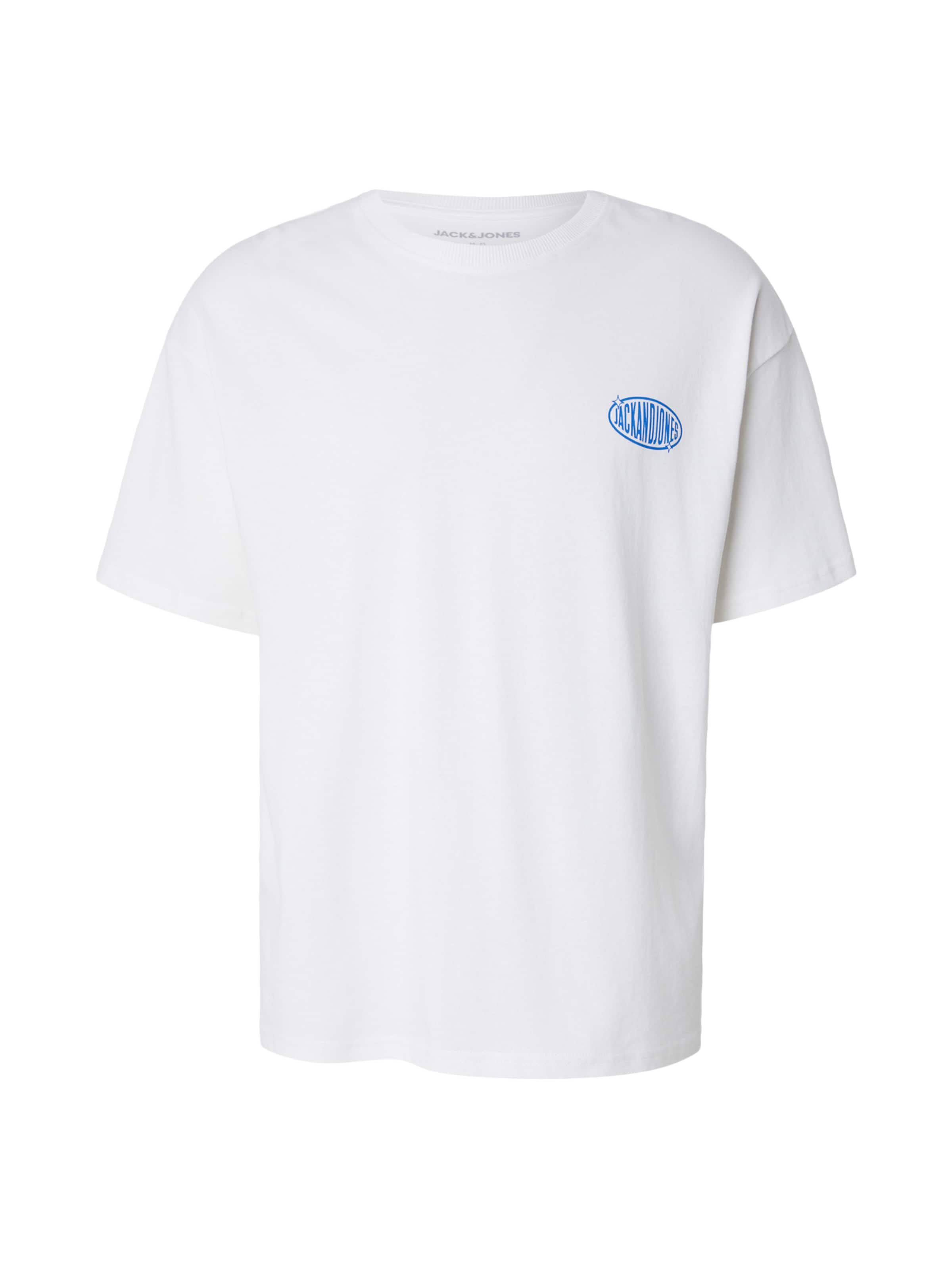 JACK & JONES Футболка 'JJLEGACY' в размере S в Светло-синий / Изумрудный / Арбузный / Белый, Обзор товара