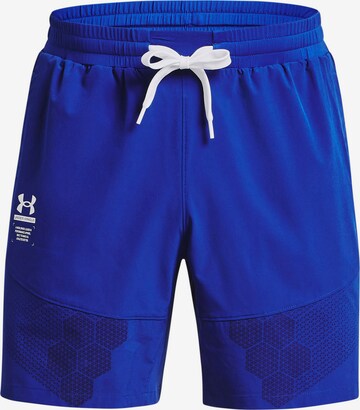 Regular Pantalon de sport UNDER ARMOUR en bleu : devant