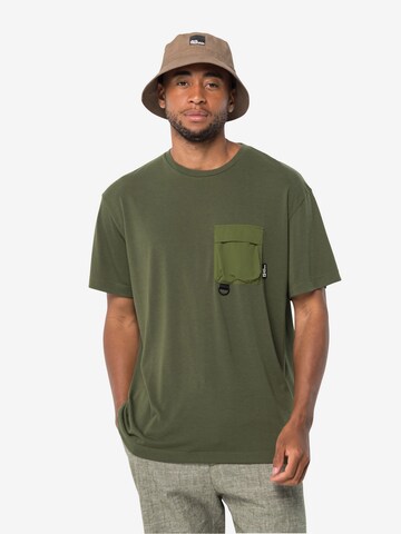 JACK WOLFSKIN Λειτουργικό μπλουζάκι 'WANDERTHIRST' σε πράσινο: μπροστά