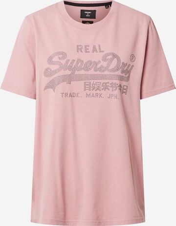 Superdry - Camiseta en rosa: frente