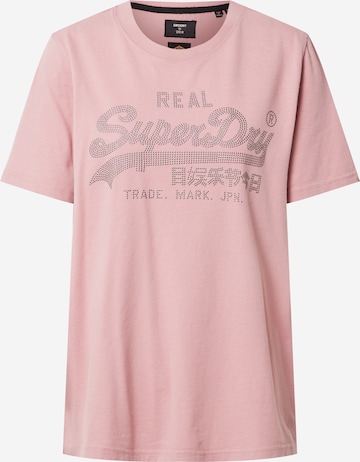 Superdry Majica | roza barva: sprednja stran