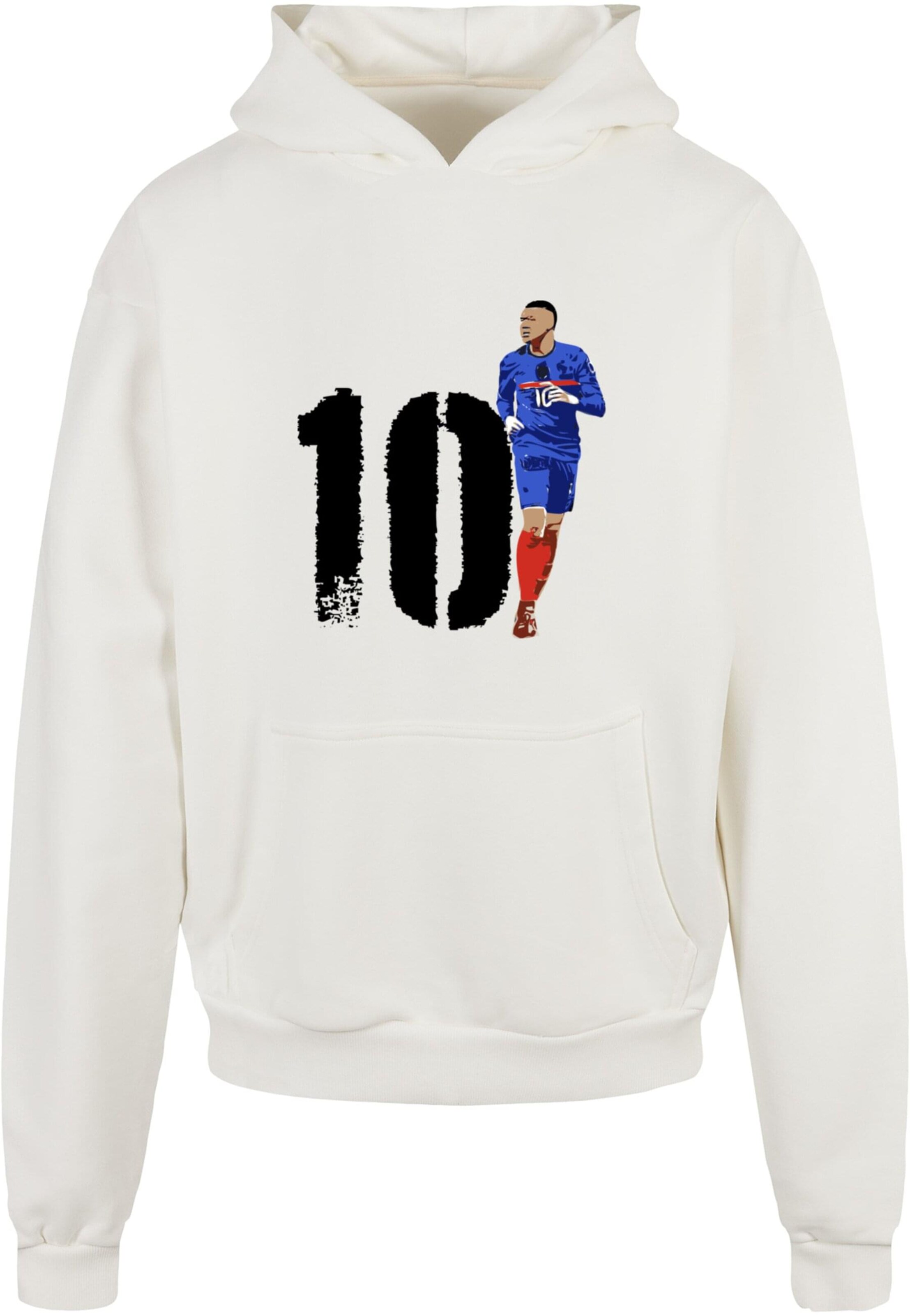 Merchcode Sweatshirt 'Player 1' in Weiß: Vorderseite