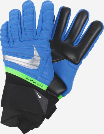 NIKE Athletic Gloves in Blue: front