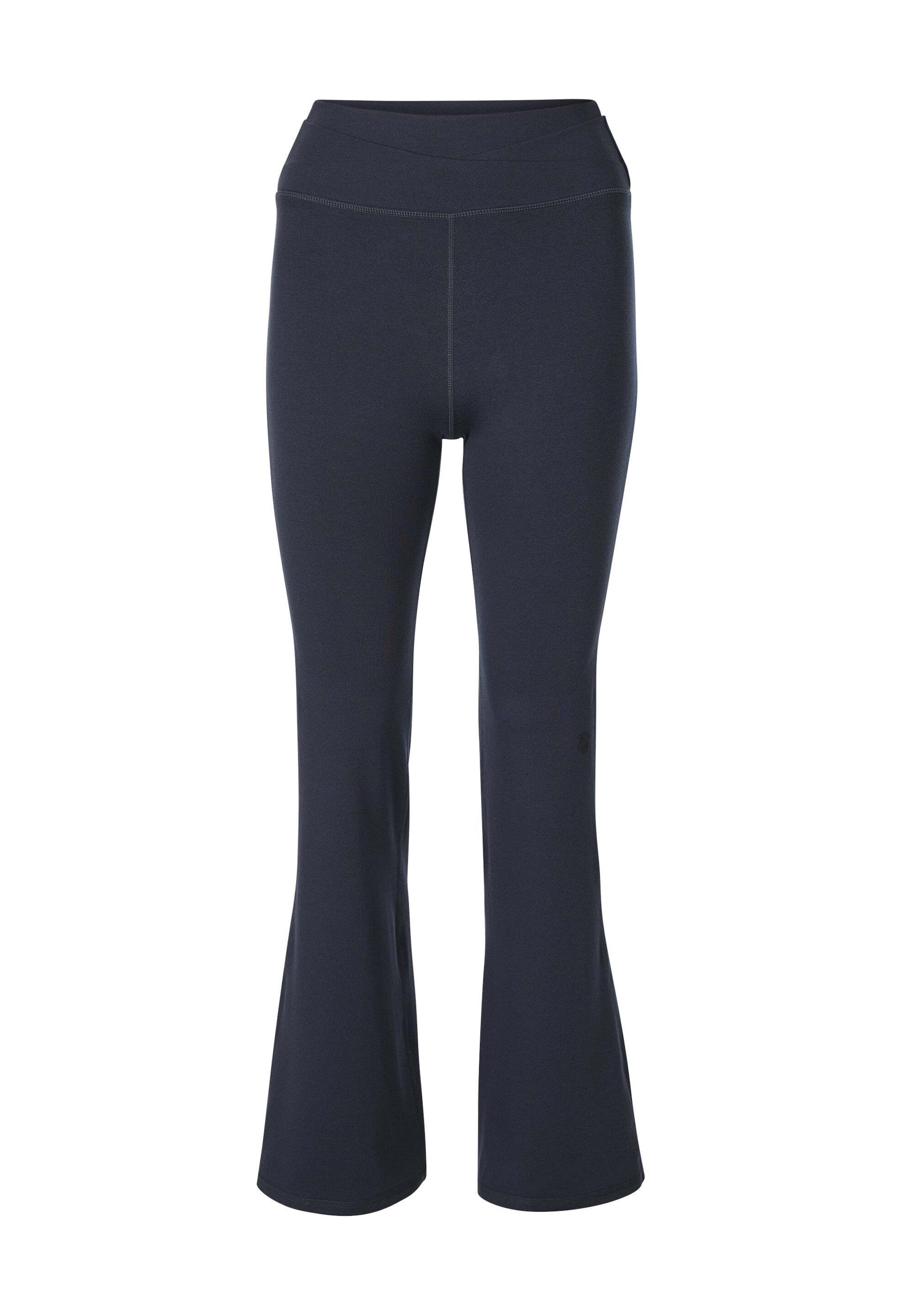 OCEANSAPART Flared Leggings 'Dahlia' in Black: front