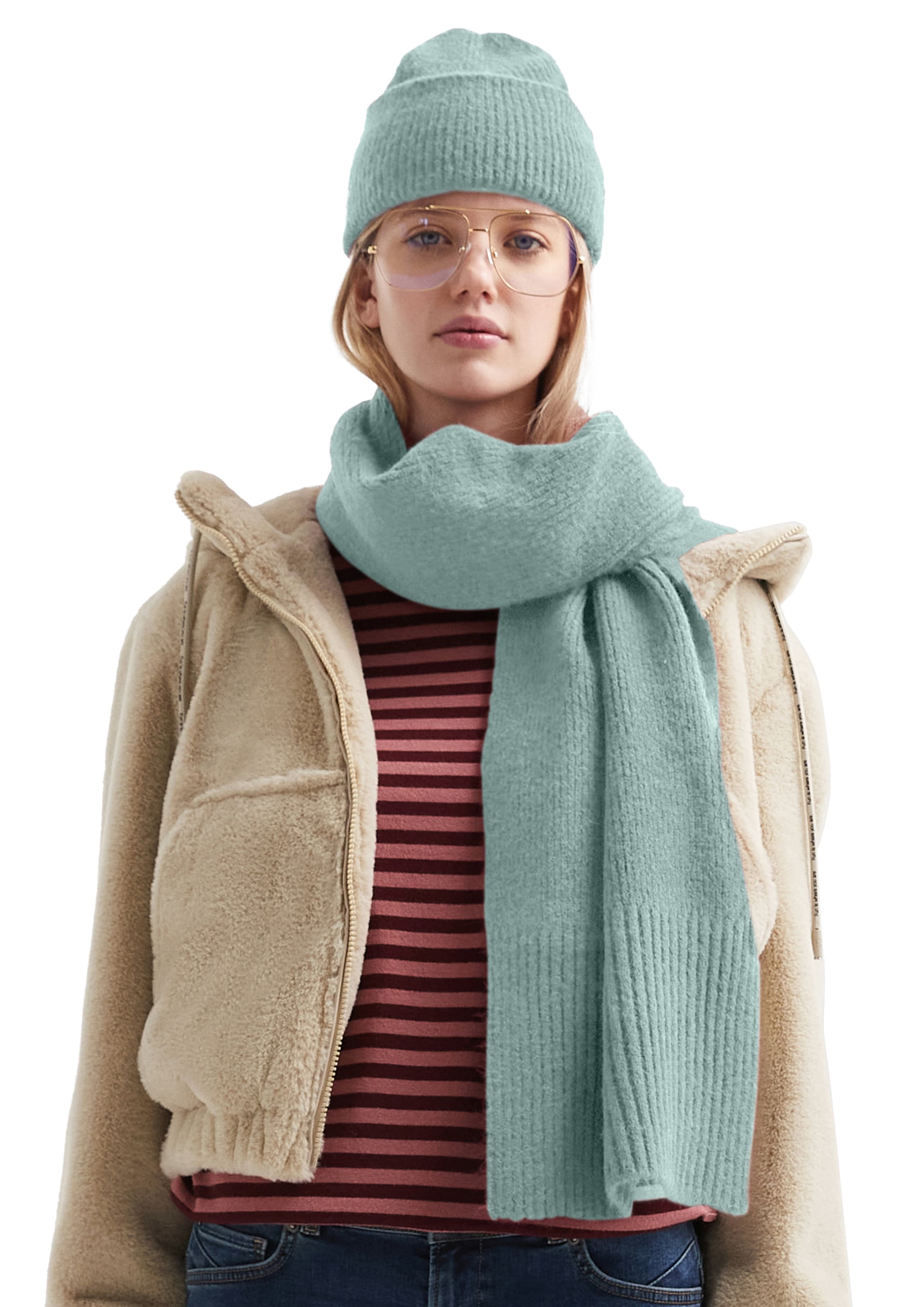 QS Sjaal in Blauw: voorkant