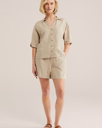 WE Fashion Ohlapna forma Hlače | bež barva