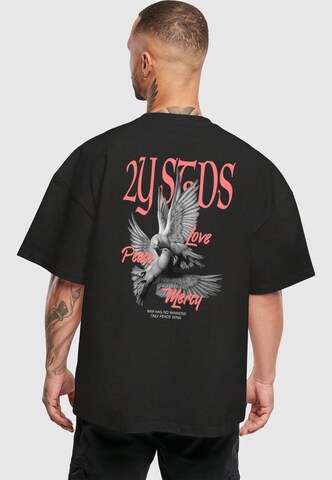 2Y Studios T-Shirt 'Peace Love Mercy' in Schwarz: Vorderseite
