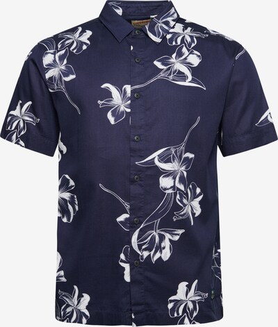 Superdry Button Up Shirt 'Hawaii' in marine blue / White, Item view