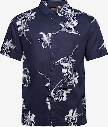 Superdry Comfort fit Button Up Shirt 'Hawaii' in Blue: front