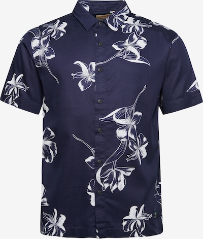 Superdry Button Up Shirt 'Hawaii' in marine blue / White, Item view