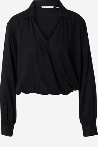 TOM TAILOR DENIM Bluse in Schwarz: predná strana