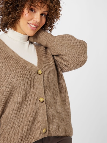 ONLY Carmakoma Knit cardigan 'CLARE' in Brown