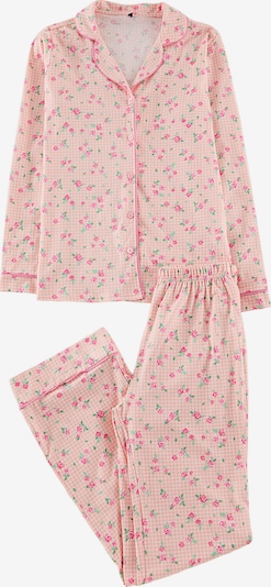 Pižama iš Trendyol, spalva – žalia / pitajų spalva / tamsiai rožinė / balta, Prekių apžvalga