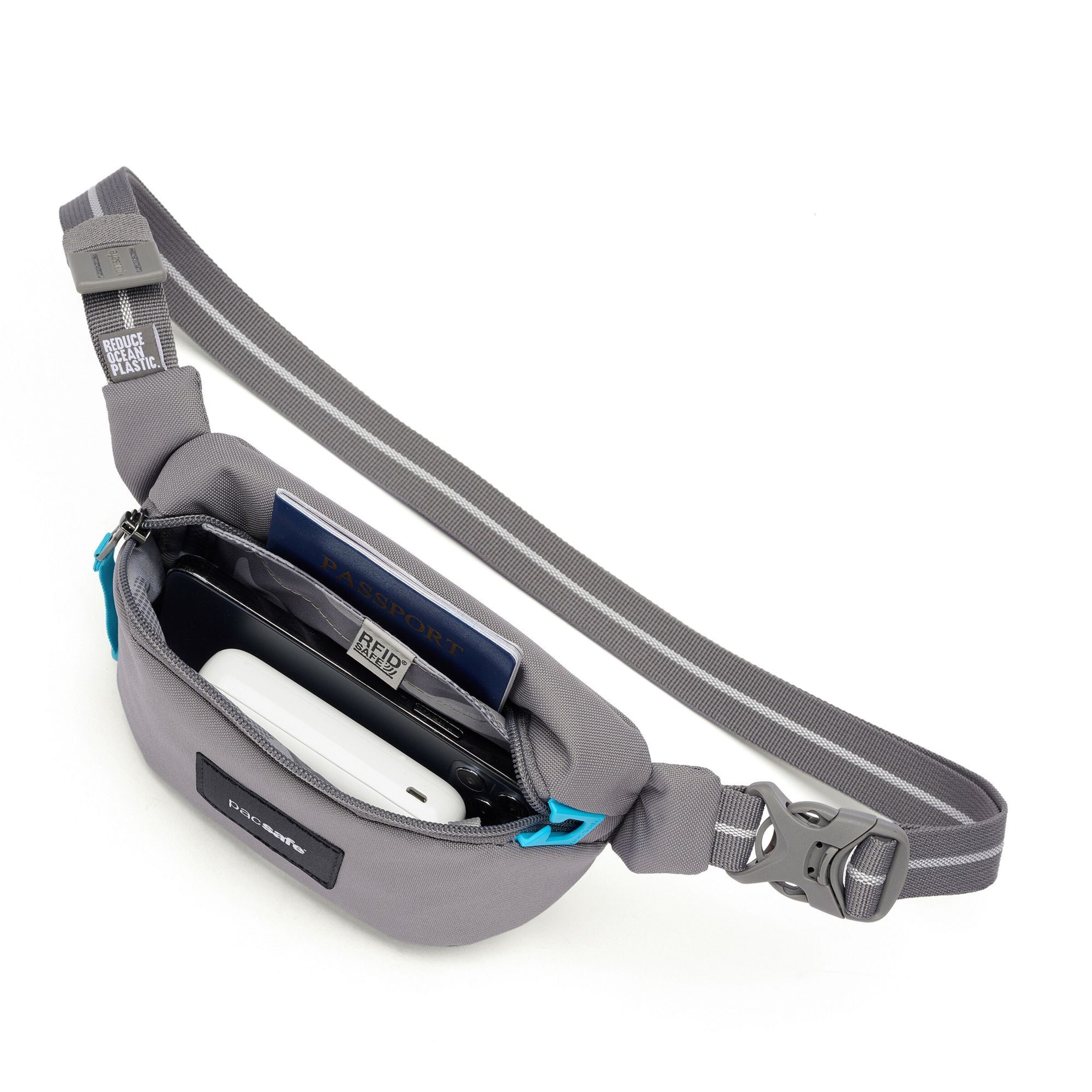 Sac à bandoulière Pacsafe en gris